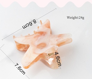 กิ๊บติดผมอะคริลิคทรงดาวไล่สีคลาสสิกขนาด 8.5 ซม. รุ่นซัมเมอร์ 2025 สำหรับเด็กผู้หญิง - Product Image 3