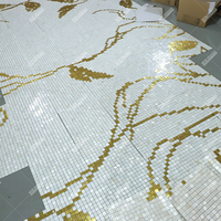 Tianshan — fournitures murales en céramique, découpé à la main, motif de fleurs, mosaïque, Art, vente en gros, conception personnalisée