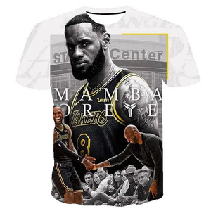 Spedizione Gratuita Little Emperor James <span class=keywords><strong>L</strong></span>-akers No. T-Shirt da Campionato con Stampa 3D Integrale, in Maglia da 180 Grammi, Casual a Maniche Corte - Product Image 2
