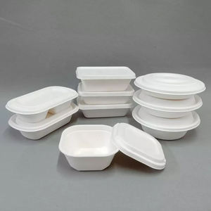 Boîte à clapet en bagasse jetable, contenants d'emballage alimentaire biodégradables <span class=keywords><strong>TIMECO</strong></span> AZSBB001 - Product Image 3
