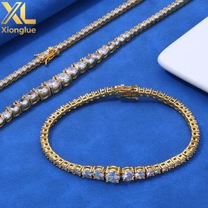 New Style Iced Out Jewelry Bling Diamond Tennis Chain Gold Silver Round Cubic Zirconia Tennis Chain <b>Bracelet</b> for Girls Gift - Product Image 5