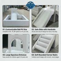Château gonflable blanc pour enfants, aire de jeux intérieure, piscine à balles et équipement de jeux doux pour les fêtes scolaires et commerciales, location de café de jeux doux