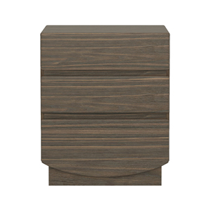 Nightstand In <b>Walnut</b> Wood Storage Unit For Bedroom Furniture - Product Image 1