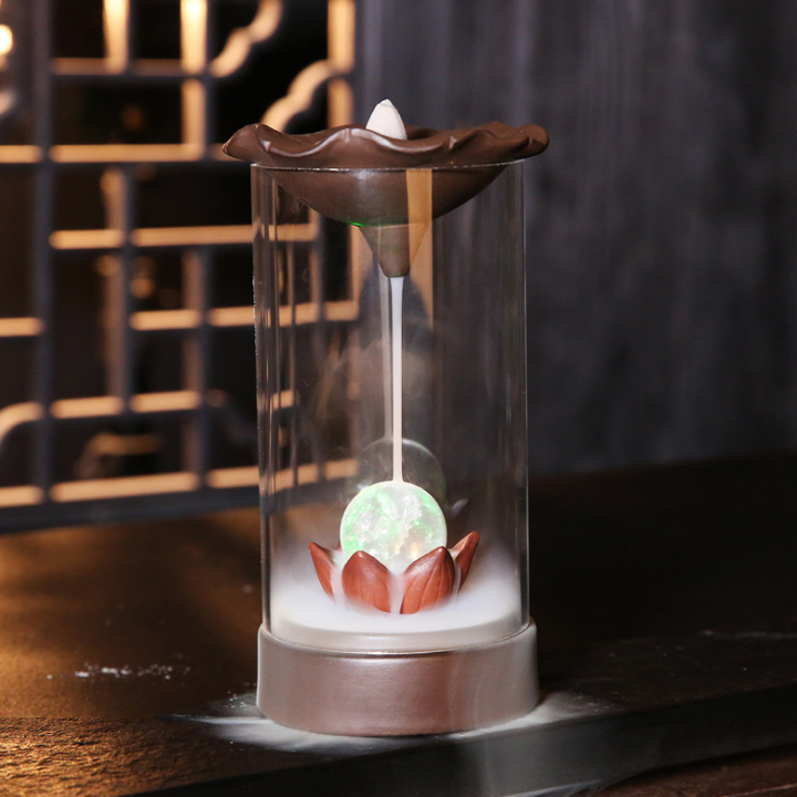 Send Up Handmade Glass Incense Burner（Dimple Glass Incense Holder 