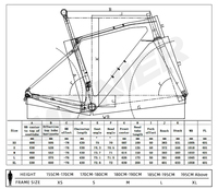 Cadre de vélo de gravier en carbone 142x12mm essieu frein à disque cadre de cyclocross avec guidon intégré ensemble de cadre de vélo de route