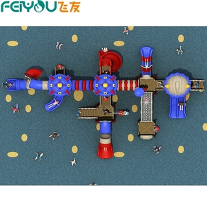 Feiyou Thương Mại Sử Dụng Rộng Rãi Lâu Đài Chủ Đề Trẻ Em Đồ Chơi Giáo Dục Trẻ Em Ngoài Trời Swing Set Sân Chơi Nhựa - Product Image 3