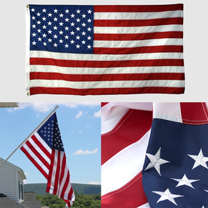 Bandiera Nazionale Personalizzata di Alta Qualità con Logo Ricamato e Strisce Cucite, Stampa Digitale CMYK con Inchiostro Eco-solvente UV per <span class=keywords><strong>NGO</strong></span> - Product Image 2