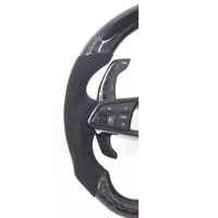 Ever-Carbon Racing ECR Volant LED en fibre de carbone forgé en cuir suédé personnalisé de haute qualité pour volant Audi R8