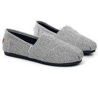 Espadrilles décontractées d'été en gros, chaussures en toile de couleur unie, espadrilles pour hommes