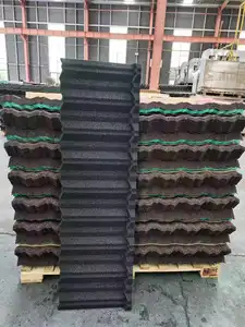 A Variety Of Colors Lowest Price Stone Coated Metal Roof Tile.