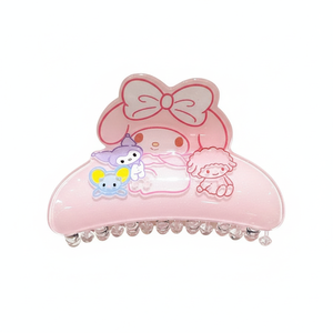 Forcine per capelli Vintage di tendenza per bambini fatte a mano 5cm in acrilico con fiocco di cristallo accessori per capelli alla moda carini per ragazze vendita calda - Product Image 2