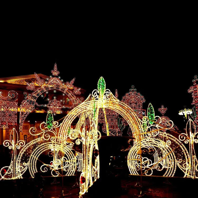 Красивые 3D фонтаны с мотивом, новогодние украшения для рождественской вечеринки, свадьбы, уличные Праздничные огни, цветочные елки, освещение