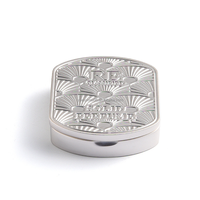 Vente flash - Contenant métallique magnétique à ouverture rabattable pour parfum solide irrégulier en alliage de zinc, diffuseur portable