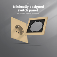 Enchufe de Pared WESA 16A, 1 Tomacorriente, Estándar Europeo Schuko, Diseño Moderno y Lujoso