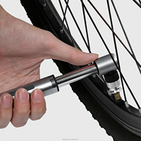 Mini pompe à air manuelle portable en alliage d'aluminium 160 PSI avec adaptateur de valve Schrader/Presta pour le gonflage des pneus de vélo