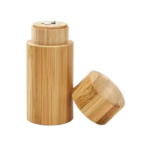 Caja de hilo dental, contenedor de bambú ecológico