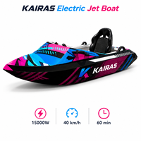 Jet-boat électrique 15000W, scooter aquatique haute vitesse, jet-ski électrique, bateau 40 km/h, coque en fibre de verre, embarcation personnelle pour adultes