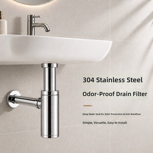 Siphon en acier inoxydable 304 pour <span class=keywords><strong>lavabo</strong></span> de salle de bain, haute qualité, <span class=keywords><strong>prix</strong></span> usine - Product Image 2