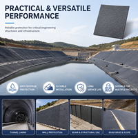 Géomembrane texturée en PEHD pour étanchéité de tunnels et métros, barrière anti-infiltration, résistante aux UV pour piscines, garantie 5 ans GBW