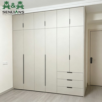 Fabrikpreis Moderner Umweltfreundlicher Freistehender Holz-Kleiderschrank mit 5+ Schubladen für Apartment- und Villenschlafzimmer-Möbel