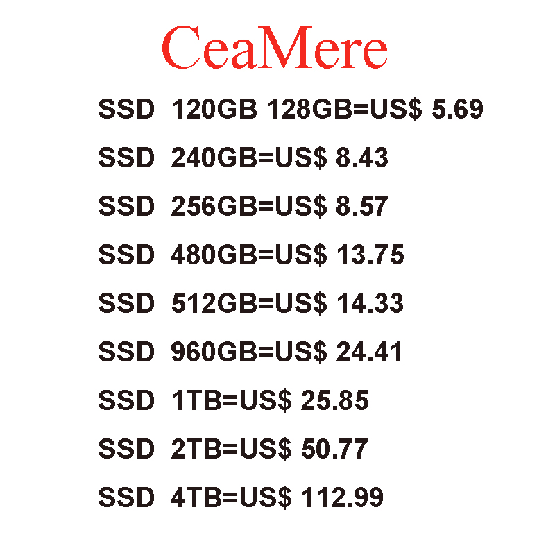 CeaMere завод 2,5 дюймов твердотельный накопитель MLC TLC чип SATA3 240G 256G 480G 512G 960G 1 ТБ Внутренний твердотельный диск внешний жесткий диск для компьютера