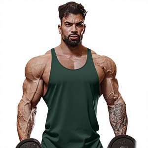 Débardeur de musculation personnalisé pour homme, respirant, sans manches, coupe ajustée, pour la salle de sport, l'entraînement et le sport - Product Image 1