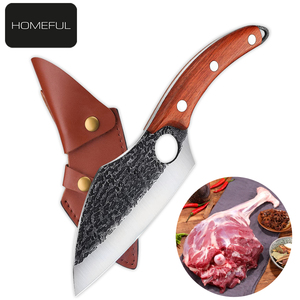 <span class=keywords><strong>Cuchillo</strong></span> Vikingo <span class=keywords><strong>para</strong></span> Rebanar, Diseño de Martillo Negro, Acero Inoxidable, <span class=keywords><strong>para</strong></span> Cocina, con Mango de Madera de Palisandro - Product Image 2