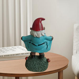 Figura Decorativa de Resina de <span class=keywords><strong>Duende</strong></span> Enano con Barba Blanca, para Jardín, Patio, Decoración de Exterior - Product Image 3