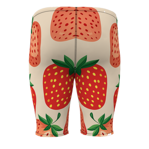 HIRBGOD Mens Swim Jammer Morangos Padrão Sublimação Processo Swimwear Com Laço - Product Image 3