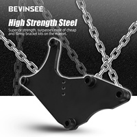 Bevinsee mise à niveau LS Kit de support d'alternateur double pour Chevy pour moteur GM Vortec 1999-2013 4.8L 5.3L 6.0L 6.2L