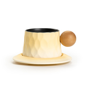 <strong>Mug</strong> Personality Stoneware Hand-made Color Contrast Water Creative <strong>Triangle</strong> <strong>Handle</strong> Couple Retro Ceramic Coffee Cup - Product Image 5