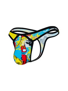 Slip da <span class=keywords><strong>Uomo</strong></span> Personalizzati in <span class=keywords><strong>Pizzo</strong></span> Stampato, a Vita Bassa e Traspiranti con Fibbia Regolabile - Product Image 1
