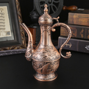 Juego de Botellas de Vino de Metal Vintage con Copas para Vino Blanco, Estilo Europeo Creativo, para Uso Doméstico, Venta al por Mayor - Product Image 6