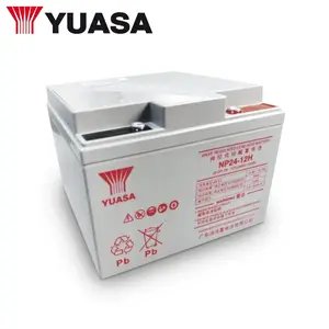 بطارية أسيد الرصاص من Yuasa طراز np24-1212v24ah بطارية للاتصالات والطاقة مزودة بخاصية التخلص من التيار المستمر والطاقة للطوارئ والإضاءة والطاقة الشمسية