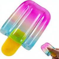 Jouet Squishy en Peluche EPT en forme de Crème Glacée, Anti-stress Sensoriel d'Été, Sucette à Presser, Idéal pour Paniers de Pâques, Cadeaux de Fête, Soulagement de l'Anxiété