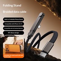 Câble de charge rapide et de transfert de données Type-C tressé 240W 1,5m avec coudure à 180 degrés pour téléphones mobiles