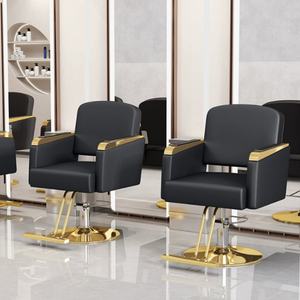 Silla de Barbero Hidráulica de Alta Resistencia para Salón de Belleza y Peluquería, con Asiento de Cuero, Muebles Comerciales Modernos al por Mayor - Product Image 2