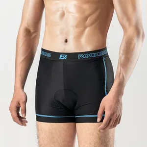 ROCKBROS-Ropa interior transpirable de secado rápido para hombre, pantalones cortos acolchados de ciclismo para hombre