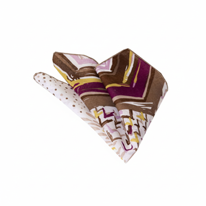 Pañuelos de bolsillo asimétricos blancos con diseño de acuarela para hombre, de tela tejida - Product Image 2