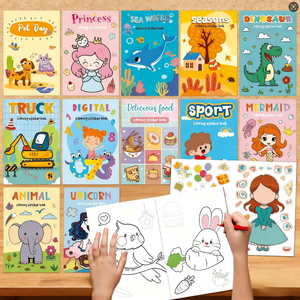 Libro de Colorear y Dibujar Personalizado para Niños 2025, Juguetes de Papel para Graffiti al por Mayor, Actividad con Pegatinas - Product Image 2