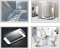 Prix usine Low E Verre trempé 8mm 10mm 12mm pour hôtel Décorations industrielles et intérieures Escalier de salle de bain à structure solide