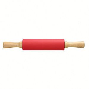 Custom Backing Non Stick Surface Durable Wooden Handle Food Grade <b>Silicone</b> Rolling Pin Dough Roller - Product Image 2