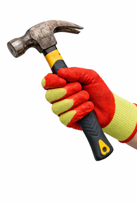 Guantes de seguridad CVC con textura de látex arrugado, recubiertos de caucho natural, antideslizantes, de punto sin costuras, con puño elástico tejido, Vietnam - Product Image 6