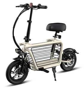 Bicicletta <span class=keywords><strong>Elettrica</strong></span> Urbana da 12 Pollici con Cestini Portaoggetti e Seggiolino per Bambini, Ideale per Shopping in Città con Famiglia, Bambini e Animali Domestici - Product Image 4