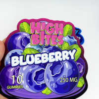 Sacs en plastique Mylar refermables imprimés sur mesure, sacs découpés mat 3g, 7g, 14g, 28g pour sachets de snacks exotiques