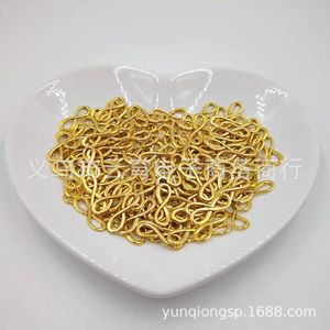 Cierre de aleación en forma de ocho para joyería, hebilla para hacer pulseras, chapado en oro y plata antigua, forma geométrica, paquete de 800 piezas - Product Image 2
