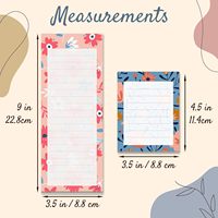 Bloc-notes magnétique pour réfrigérateur, design moderne personnalisé, avec notes autocollantes écologiques et imperméables et stylo