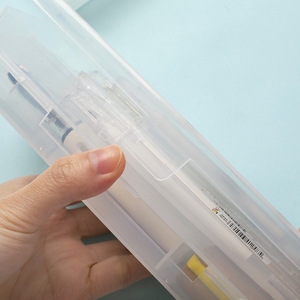 Puro scuola di plastica speciale rispettoso dell'ambiente non tossico netto rosso popolare cassa di matita della cassa di matita - Product Image 6