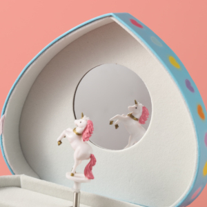 <span class=keywords><strong>Boîte</strong></span> <span class=keywords><strong>à</strong></span> musique <span class=keywords><strong>à</strong></span> manivelle de marque Yiyu, très demandée, en forme de cœur de licorne en papier, avec miroir, durée sonore de 30 secondes, pour rangement de <span class=keywords><strong>bijoux</strong></span> - Product Image 6