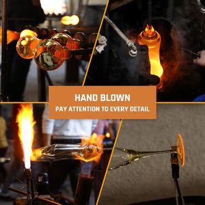 Verres à boisson à rayures verticales Style <span class=keywords><strong>Origami</strong></span> en verre strié en forme de fleur, gobelets empilables en verre côtelé - Product Image 5